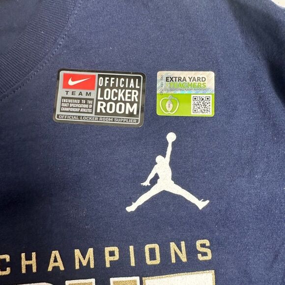 NWT NIKE Navy Blue Univ of Michigan 2023 Basketball Champions T-Shirt - Size XXL - Picture 5 of 6